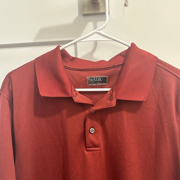 Bolle Mens Maroon Athletic Golf Polo T-shirt Size XL Extra Large - Picture 5 of 9